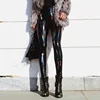 NORMOV mode dames Leggings en cuir PU Leggings noir sans couture gothique mince pantalons longs femmes taille haute Sexy Leggings maigres ► Photo 1/6