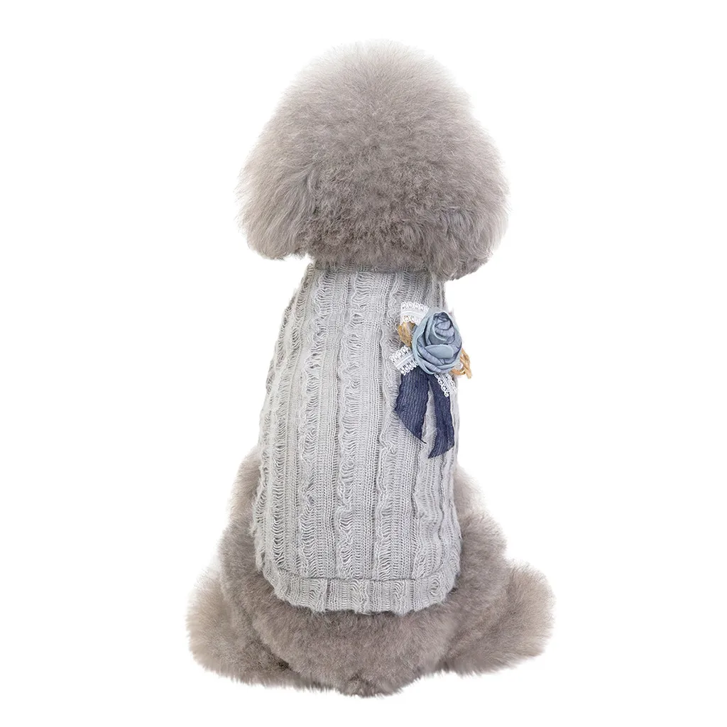 2019 New Dog Sweater Pet Solid Color Sweater Autumn And Winter Fashion Keep Warm Dog Cat Clothing Jersey Perro Maglioni Per Cani