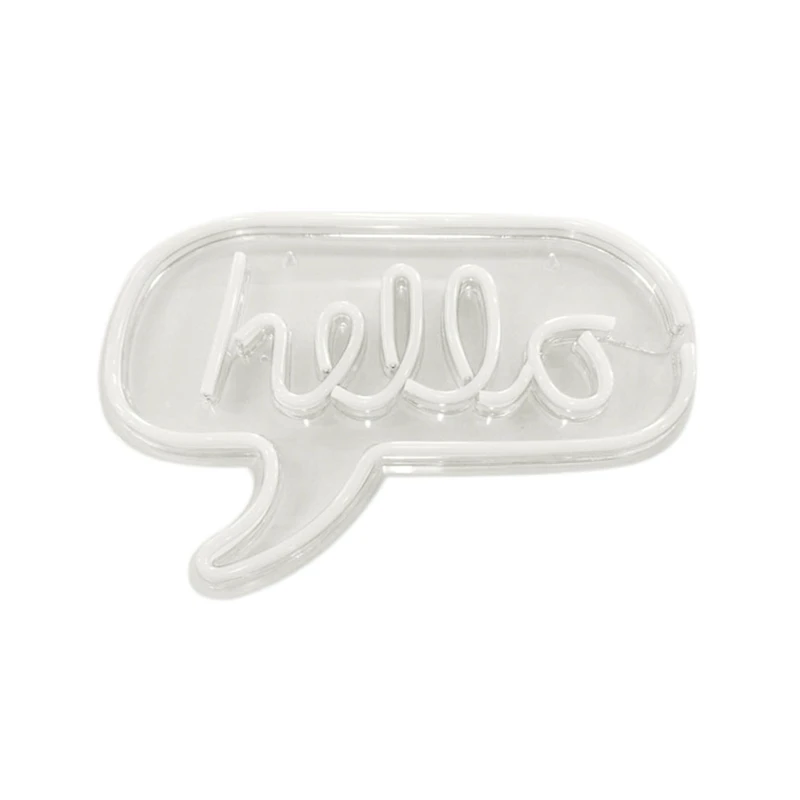 

LED Neon Hello USB Wall Sign Decoration Lamp Home/Bar Party and Holiday Wall Lamp