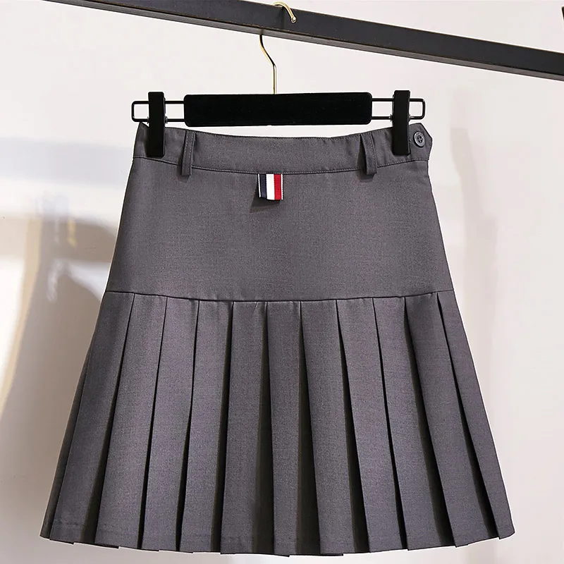 Мини юбка в консервативном стиле Женская с высокой талией новинка 2019 Осень зима