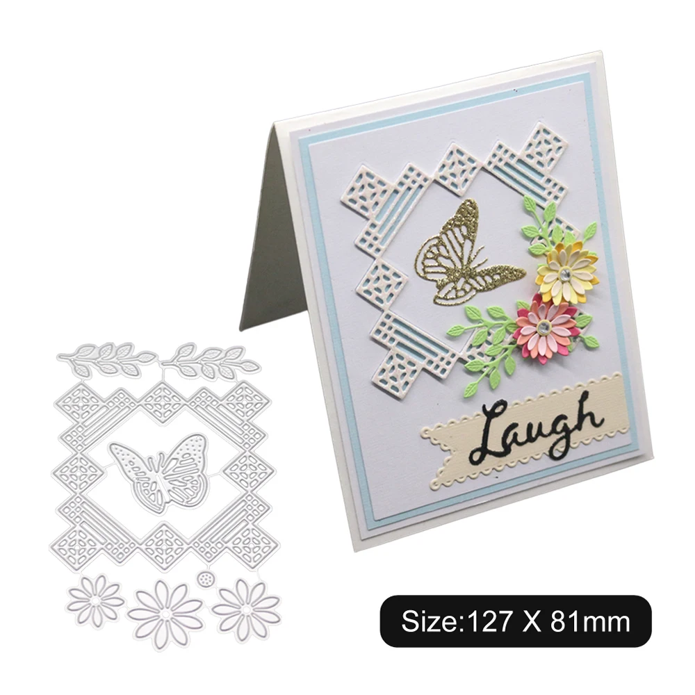

Gowing 127*81MM Flower Frame Metal Cutting Dies Stencil New 2019 for DIY Scrapbooking Craft dies Cut Decor Photo Cards Dies Cuts