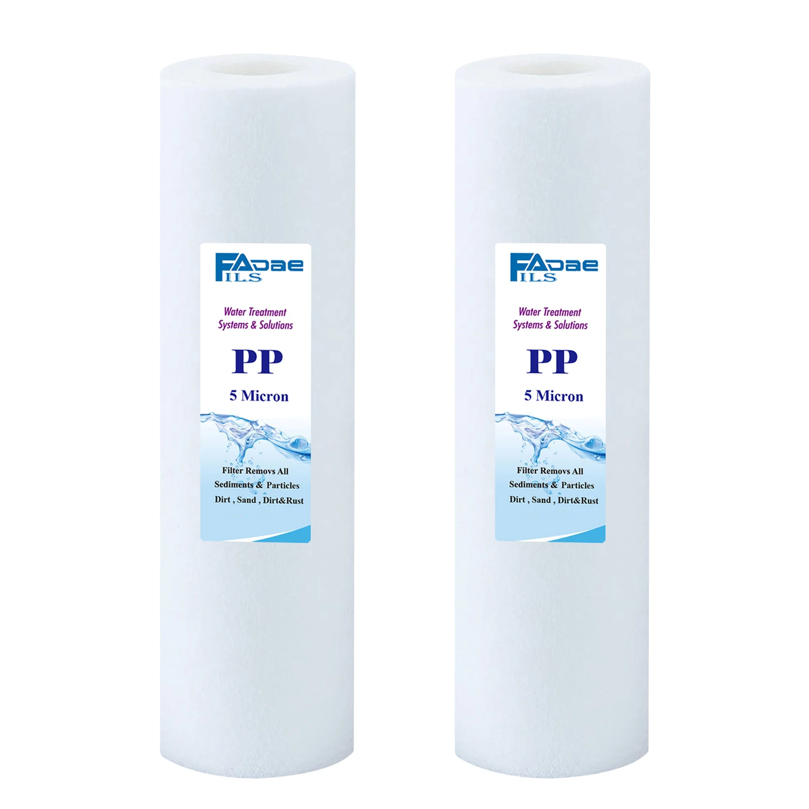10 "X 2.5" Sostituzione Cartuccia Filtro Acqua Sedimenti Unità Ro 5 Micron Compatibile Ge Fxca, Culligan P5,Aqua-Pure Ap110 - 2 Pack