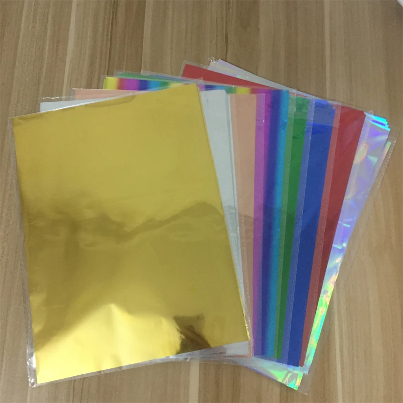 Gold Silver Red Hot Stamping Foil Paper Laminator Laminating Transfer on Elegance Laser Printer Craft Paper 50Pcs 20x29cm A4