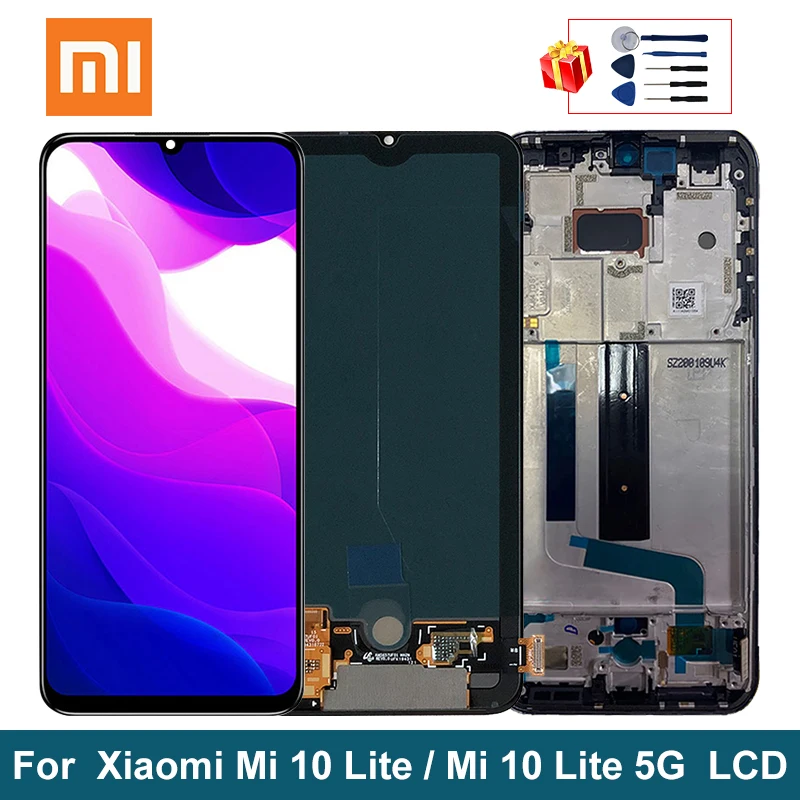 ЖК дисплей 6 57 &quotдля XIAOMI Mi 10 Lite с сенсорным экраном и дигитайзером в сборе сменные
