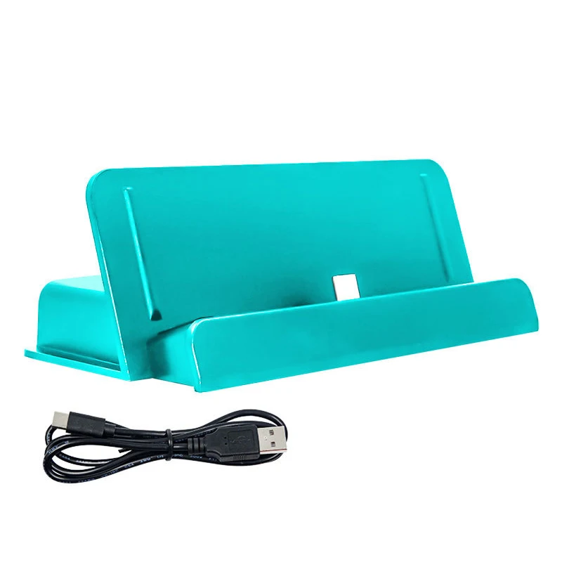 Turquoise Charger For Nintend Switch Lite Dock Station Charging Stand For Nintendo Switch Mini NS NX Console Nintend Switch Accessories - Цвет: Turquoise