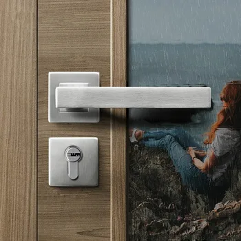 

New 304 stainless steel toggle door handle, inner door lever handles, square tube inlet lever handle