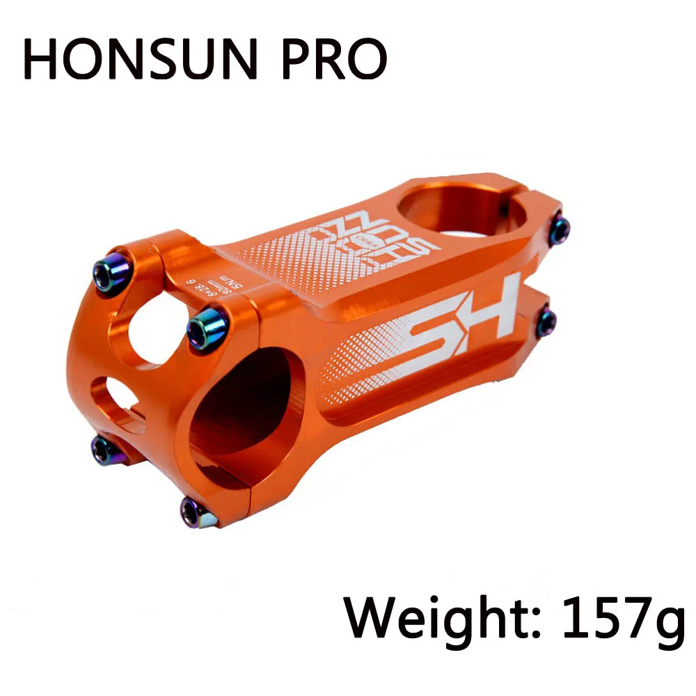 Orange MTB riser, алюминиевый сплав, CNC PVD, руль для горного велосипеда, руль для велосипеда, 0 градусов, 80 мм, цветной, сделай сам, руль для горного велосипеда - Цвет: Orange