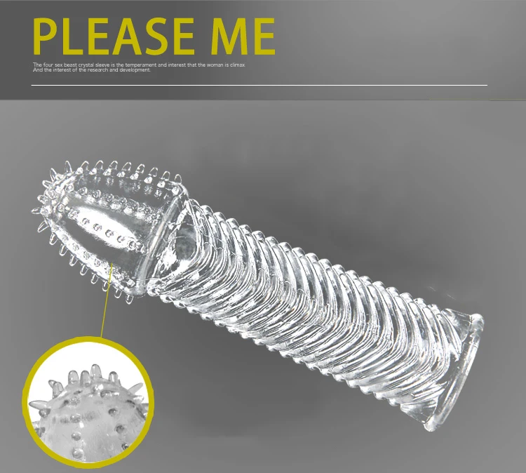 hc041 Penis Sleeve Cock Ring Sleeves  Condoms (7)