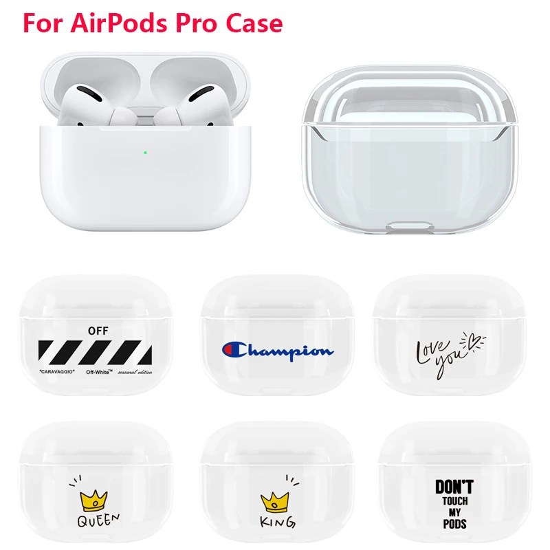 

Transparent Case For AirPods Pro Case Hard PC Cover TWS Bluetooth Earphone Protective case Earphone Cover for AirPods
