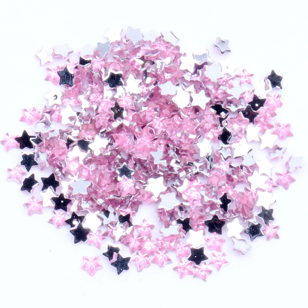 03 light pink 3 мм, 40 г, 10000 шт, акриловые стразы с пентаграммой, для мобильного телефона, ПК, для автомобиля, сделай сам, наклейки, хрустальные бусины, для рукоделия, украшения - Цвет: 03 light pink