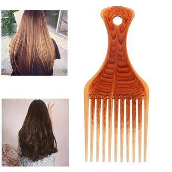 

1pc Hair Comb Hair Fork Comb Insert Hairdressing Curly Hair Brush Wide Teeth Massage Comb Hairbrush Styling Tool for Men & Women