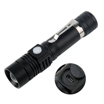 

10W Zoom Long-range T6 Strong Light Flashlight Aluminum Alloy Micro Charge LED Waterproof Mini USB Waterproof Torch Light