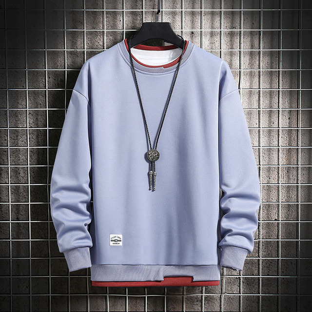 Fashion Mens Casual Sweatshirts Long Sleeve O-Neck Style Male Pullover Hoodies