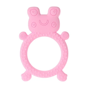 

Baby Teether Pacifier Frog Teething Nursing Silicone BPA Free Chew Necklace Toys