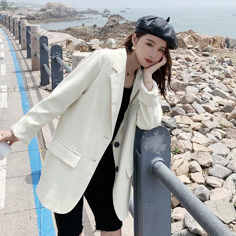 

Shipped Korean-style Two-color Loose Small Suit Zhe Bao B113-1820