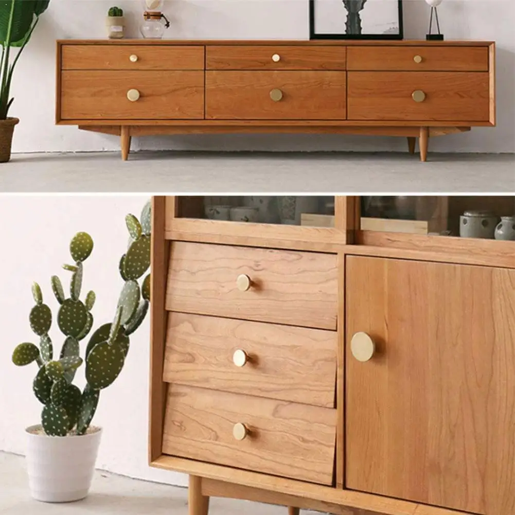 

1pc Round Brass Dresser Knobs Drawer Pulls Handles Pull Door Knob Cabinet Rustic Kitchen Hardware Antique Handle Z7B1