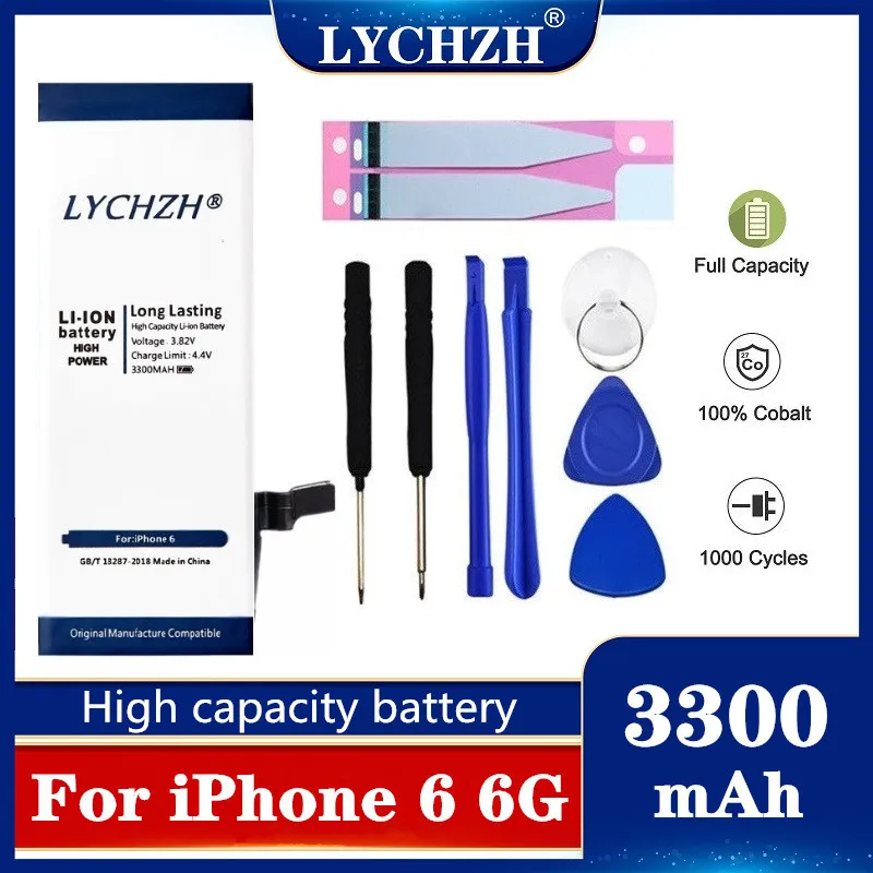 100% Новый оригинальный аккумулятор для телефона Apple iPhone 6 6G реальная емкость 0
