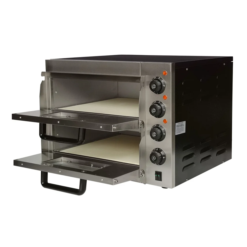 XEOLEO 13-inch Commercial Double-layer Pizza Oven 350 degree Pizza Baker Machine Home Appliance Electric Large Toast Oven 3000W