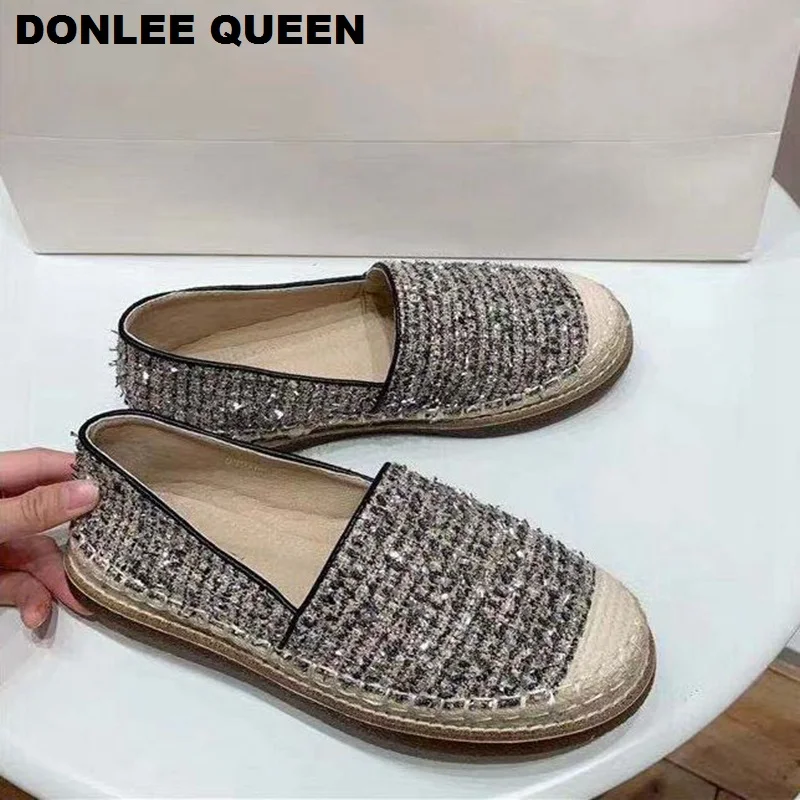 

Flat Casual Loafers Shoes Women Hemp Fisherman Shoes Flats Round Toe Ballet Shoe Slip On Soft Moccasins Brand Autumn Footwear 19