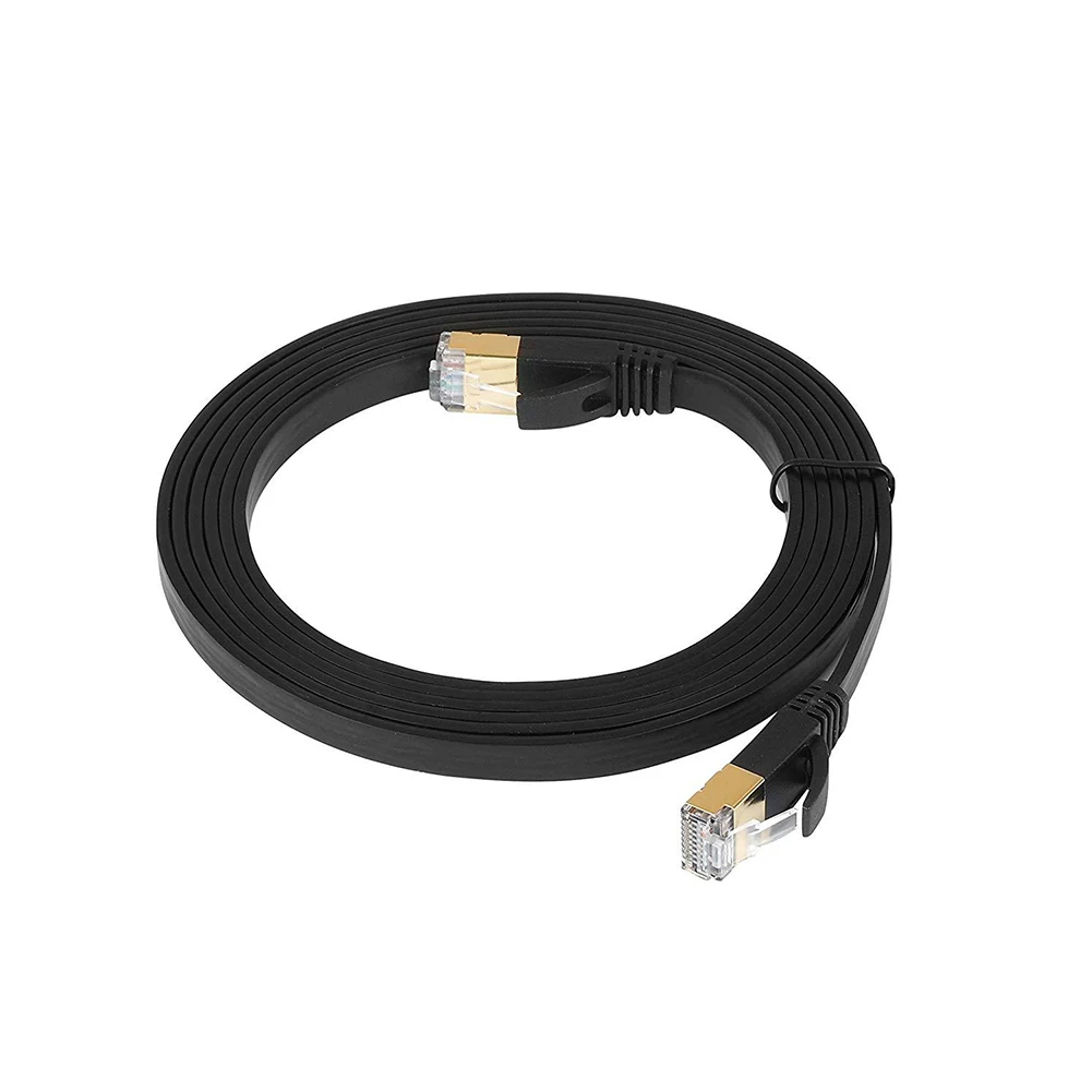 Плоский экологически чистый гибкий патч корд RJ45 CAT7 LAN Ethernet для ноутбука сетевой