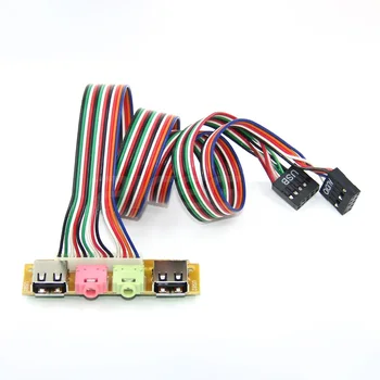 

2pcs USB2.0 Connector Front Baffle Extension Cable Computer Chassis Usb Front Panel Desktop 3.5 Audio Baffle 6.8CM