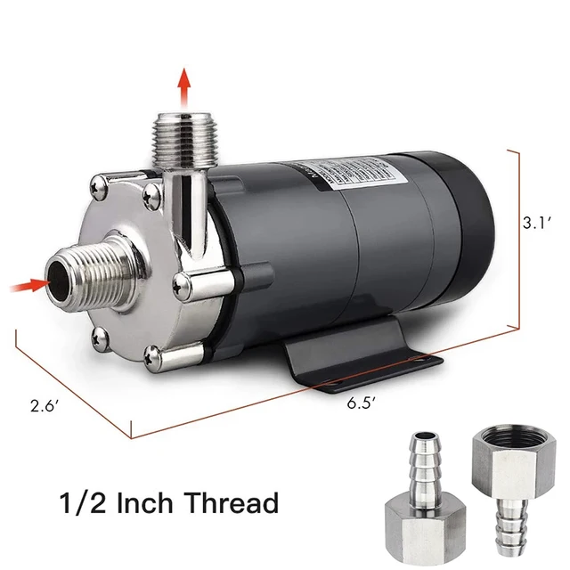 15R Mágneses Szivattyú És Rozsdamentes Acél Wort Heatercserő, 9,52*0,5*10 M Ellenáramú Sörhözés, Eu/Us Plogich Magnictive Pump - Image 2