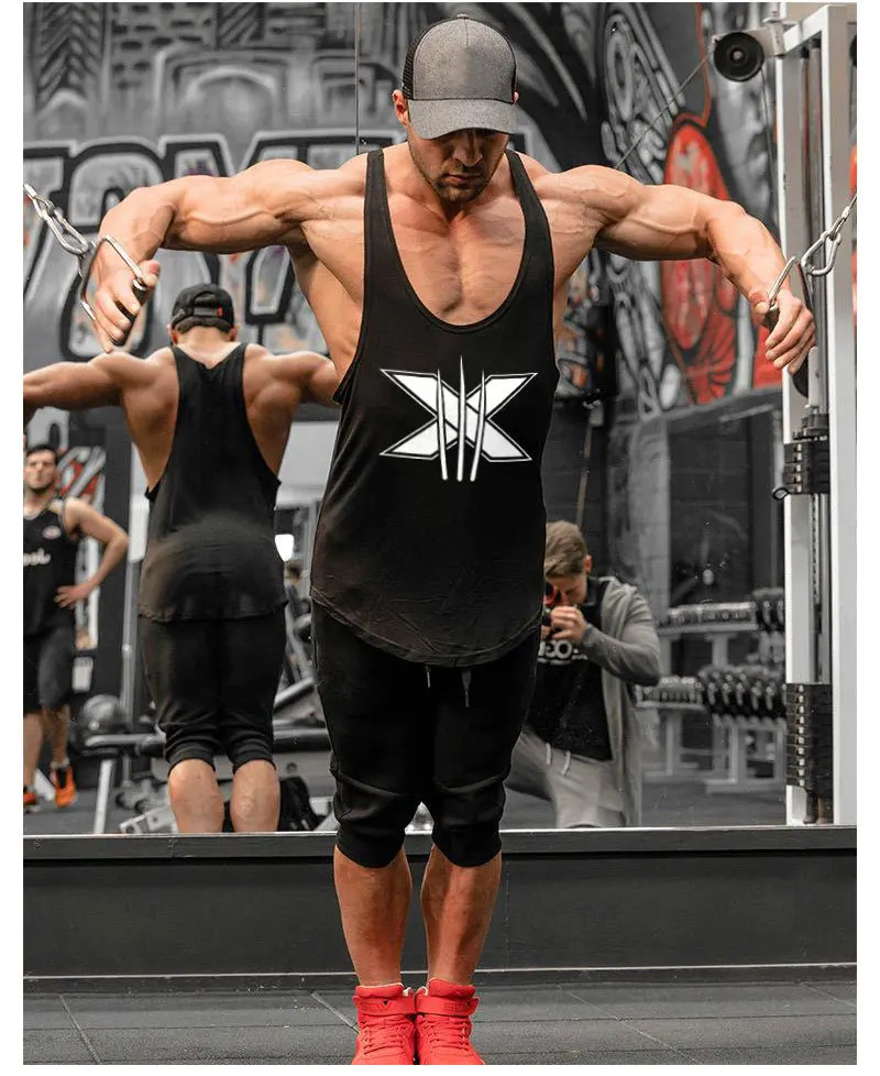 Muscle Dr. Brothers Европа и Америка Чистый хлопок здоровая красота жилет Мужская Спортивная повседневная футболка без рукавов Базовая рубашка