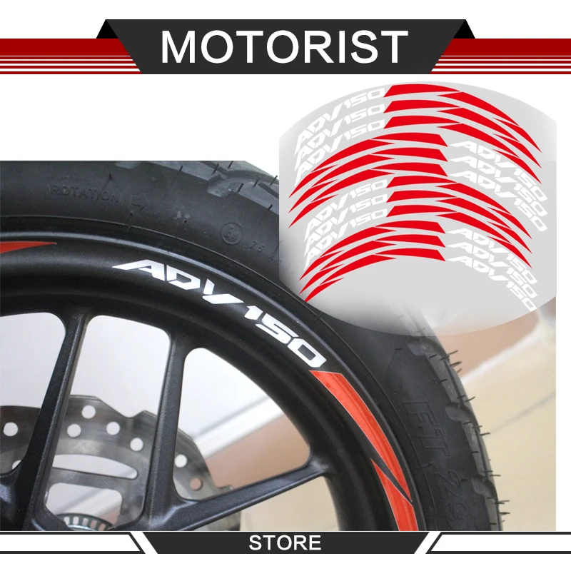 A Set Of 12pcs High Quality Motorcycle Wheel Decals Waterproof