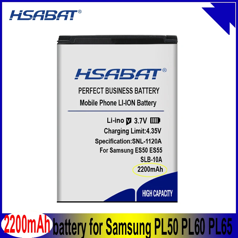 Аккумулятор HSABAT для камеры Samsung аккумулятор 2200 мАч PL50 PL60 PL65 P800 SL820 WB150F WB250F WB350F WB750
