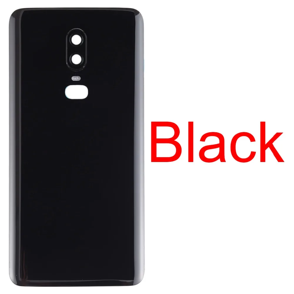 Для ONEPLUS 6 гладкая поверхность задняя крышка батарейного отсека для OnePlus 1+ 6 шесть с Замена объективов камеры