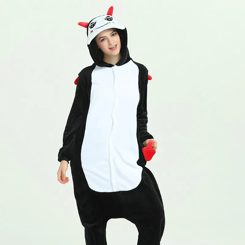 Kaguster kigurumi пижамы Осень Зима Новые фланелевые с героями мультфильмов Демон для