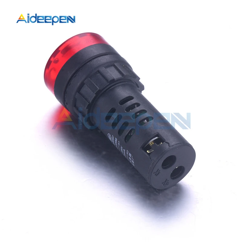 AD16-22SM DC 12V 24V AC 110V 220V светодиодный сигнальный индикатор световая сигнальная лампа вспышка зуммер 22 мм красный зеленый желтый