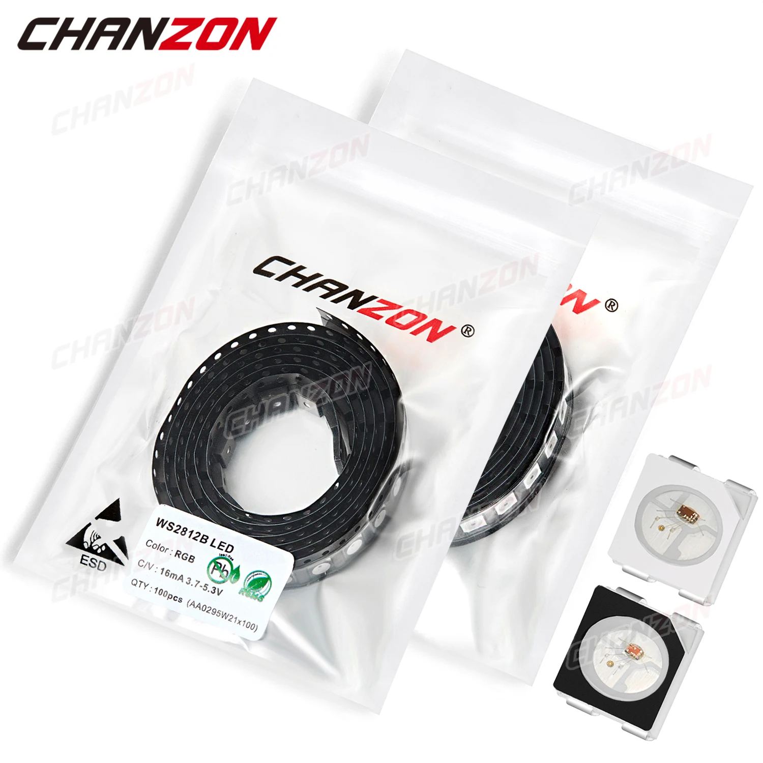 100Pcs Smd Ws2812B Ws2812 4Pins 5050 (2020) Rgb Led Emitting Diode Lampada Perle Di Luce Di Chip Micro Fai Da Te Pcb Circuito 5V Tricolor Smt