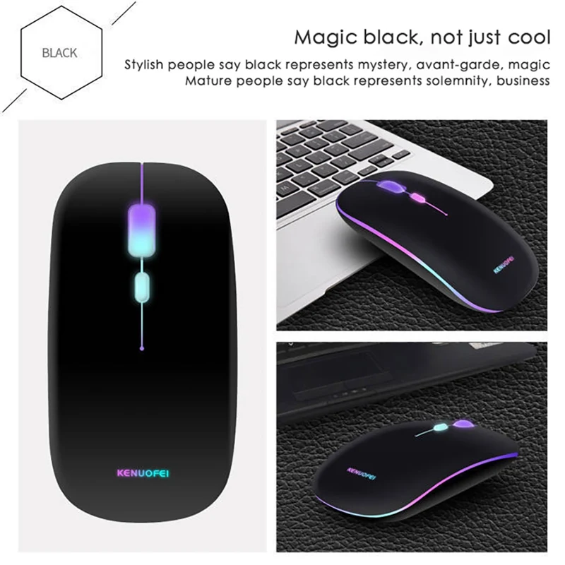 Mute Wireless Mouse Bluetooth Rechargeable Ultra Silent Wireless Mouse For Macbook For Huawei Matebook Laptop For Home Office