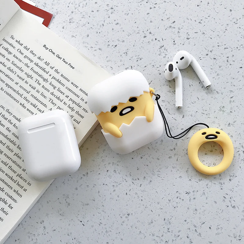 Милый мягкий чехол для наушников с мультяшным рисунком Airpods 1 2 Чехол Силиконовый
