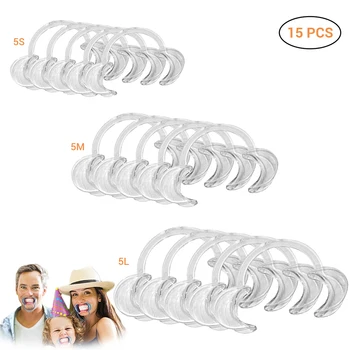 

15Pcs Professional C-Type Dental Cheek Retractors Lip Mouth Opener Teeth Whitening Retractor Orthodontics Tool S/M/L