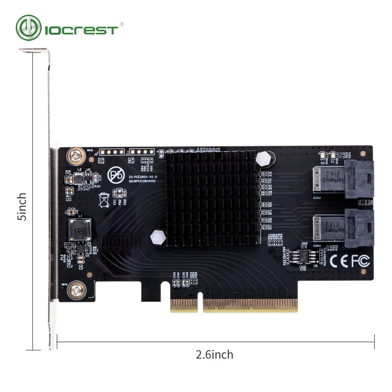  IOCREST U.2 sff 8643 puertos PCIe 30x8 bifurcación Riser controlador en apoyo de la no-bifurcación 