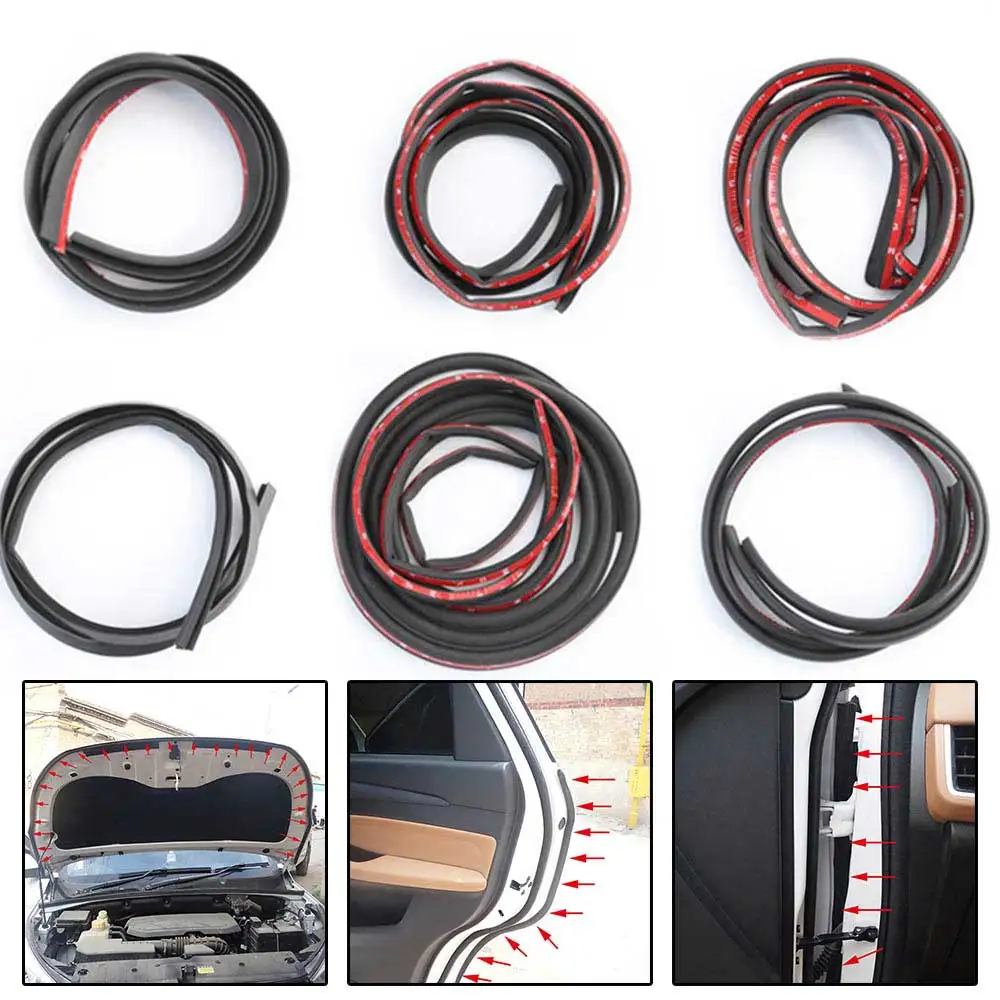 

New Car Door Seal Strips Auto Rubber Edge Seals Strip Weatherstrip Noise Car Door Seal Insulation Sealing Strip Accessories
