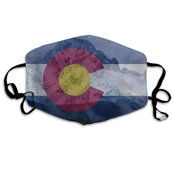 

YongColer Premium Men Women Breathable Indoor Outdoor Half Face Mask - Adjustable Mask Colorado State Flag Mountains