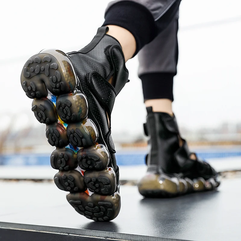 Fashion Men's Sandals Summer Soft Sandals High Quality Microfiber Leather Sandals Outdoor Antiskid Damping Men Roman Sandals