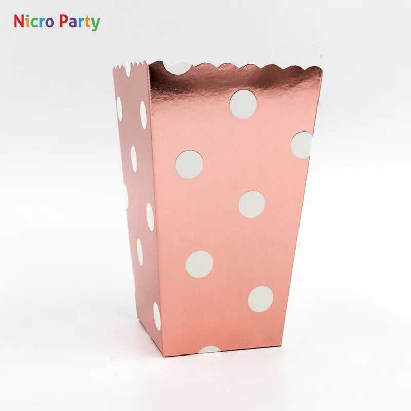 Nicro, 12 шт./партия, коробка для попкорна, вечерние чашки, украшение для детей, день рождения, Рождество, свадьба, вечеринка, принадлежности для детского душа# GB15