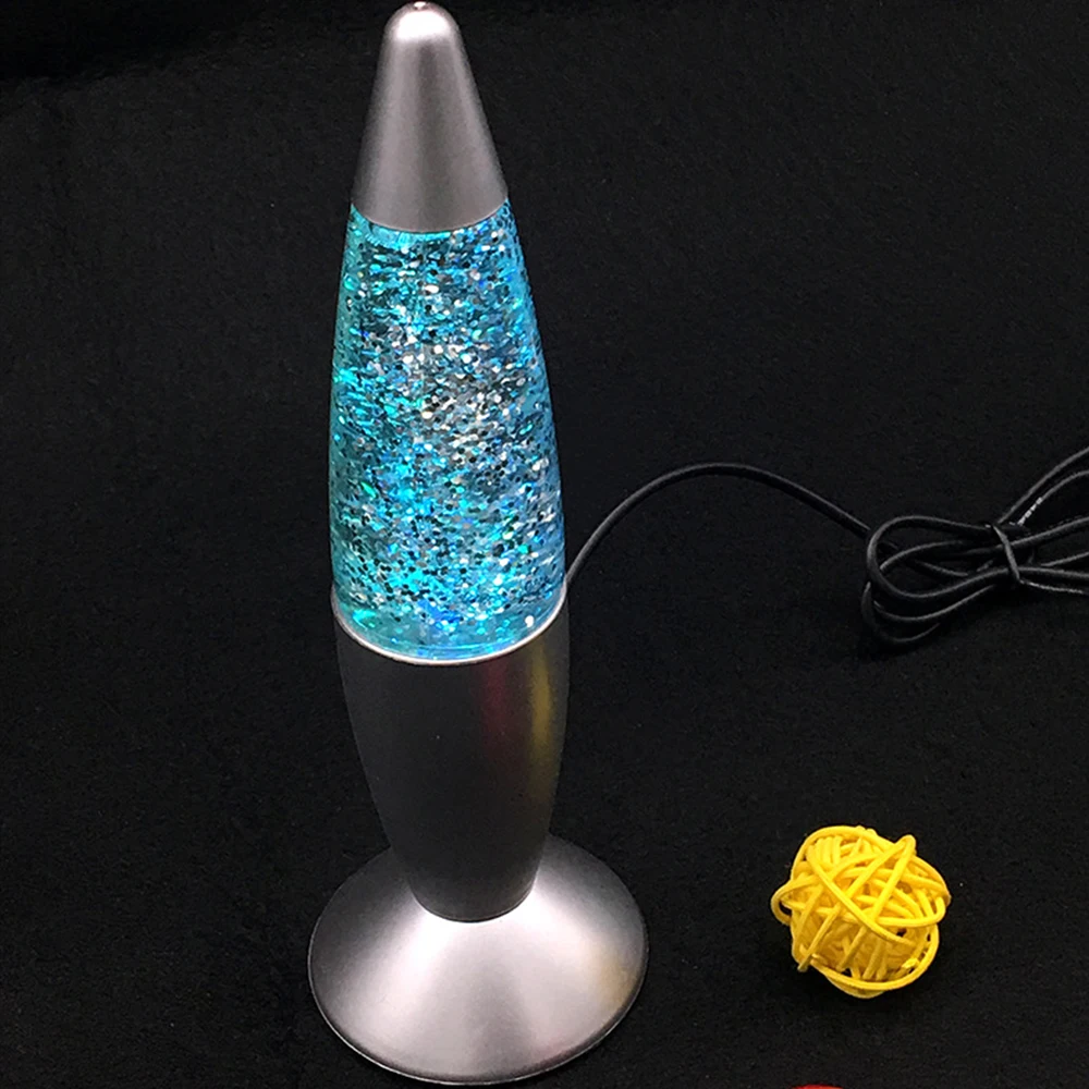 USB цветной Ночной светильник 3D ракета лава лампа RGB светодиодный блестящие вечерние Настроение Ночной светильник Рождественский подарок Ночной светильник