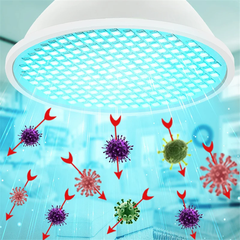 UV Disinfectant Light E27 LED UVC Light Bulb LED 60 80 126 200 300led Ultraviolet Sterilizer Lamp 110V 220V Germicidal Bulb
