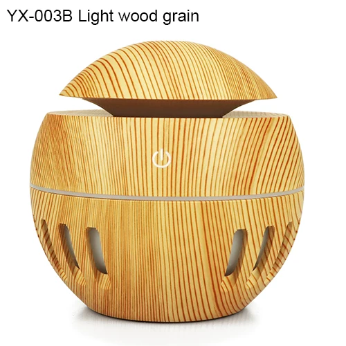 Light wood grainB Гриб ароматерапия машина для дома и офиса Мелкая бытовая техника USB увлажнитель древесины креативный полый увлажнитель подарки для дома - Цвет: Light wood grainB