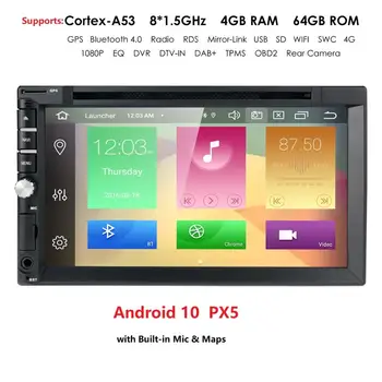 

DSP IPS 8Core 4GB RAM 64GB ROM 7"2Din Android 10 Car Multimedia Player For Nissan Hyundai Kia GPS Navigation Radio Stereo Video