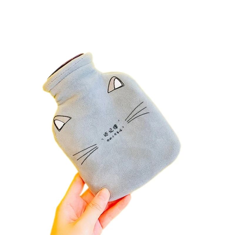 PVC Plush Hot Water Bottle Portable Cute Warming Product For Student Refillable Water