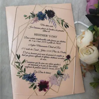 

10pcs clear acrylic card with printed custom acrylic wedding invitation card