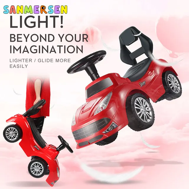 Baby Scooter Walker Kids Ride on Toys Four-Wheeled Swing Car with Music Multifunction Kids Boys Outdoor Toys Car 1-3 Years Old 5