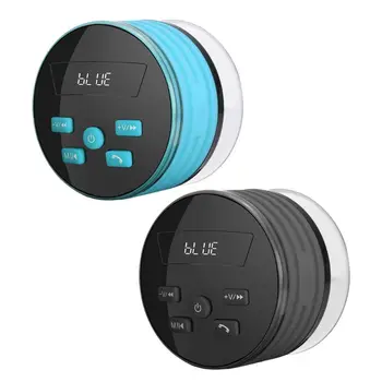 

Waterproof Wireless Speaker with Sucker Water Resistant Shower Speaker with LED Light