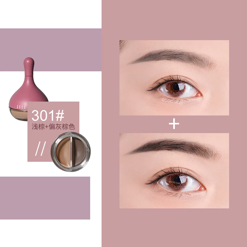 Gogo tales eye makeup eyebrow cream brown grey cream dual color long lasting waterproof eyebrow enhancer gel BN223 Gogo tales eye makeup eyebrow cream brown grey cream dual color long lasting waterproof eyebrow enhancer gel BN223